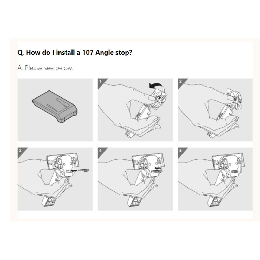 Blum Hinge Opening Restrictor Angle Stop 74.1103