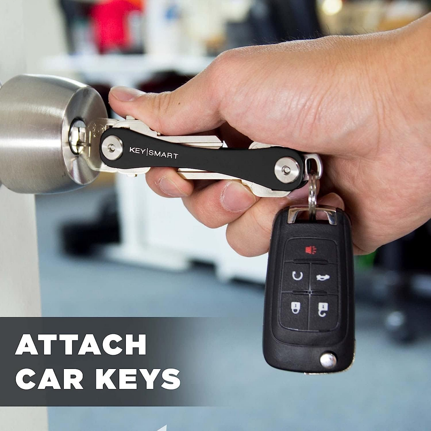 KeySmart Original Compact Keyring Key Holder Black