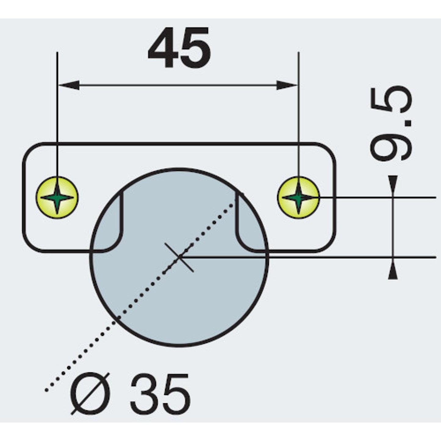Titus T-Type 170° Full Overlay Hinge Soft Close Black 701-0ET0-068
