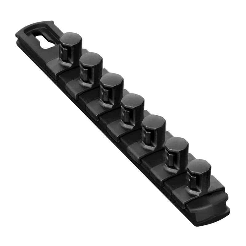 Ernst 8428 8" Socket Organiser with 7 1/2" Twist Lock Clips, Black