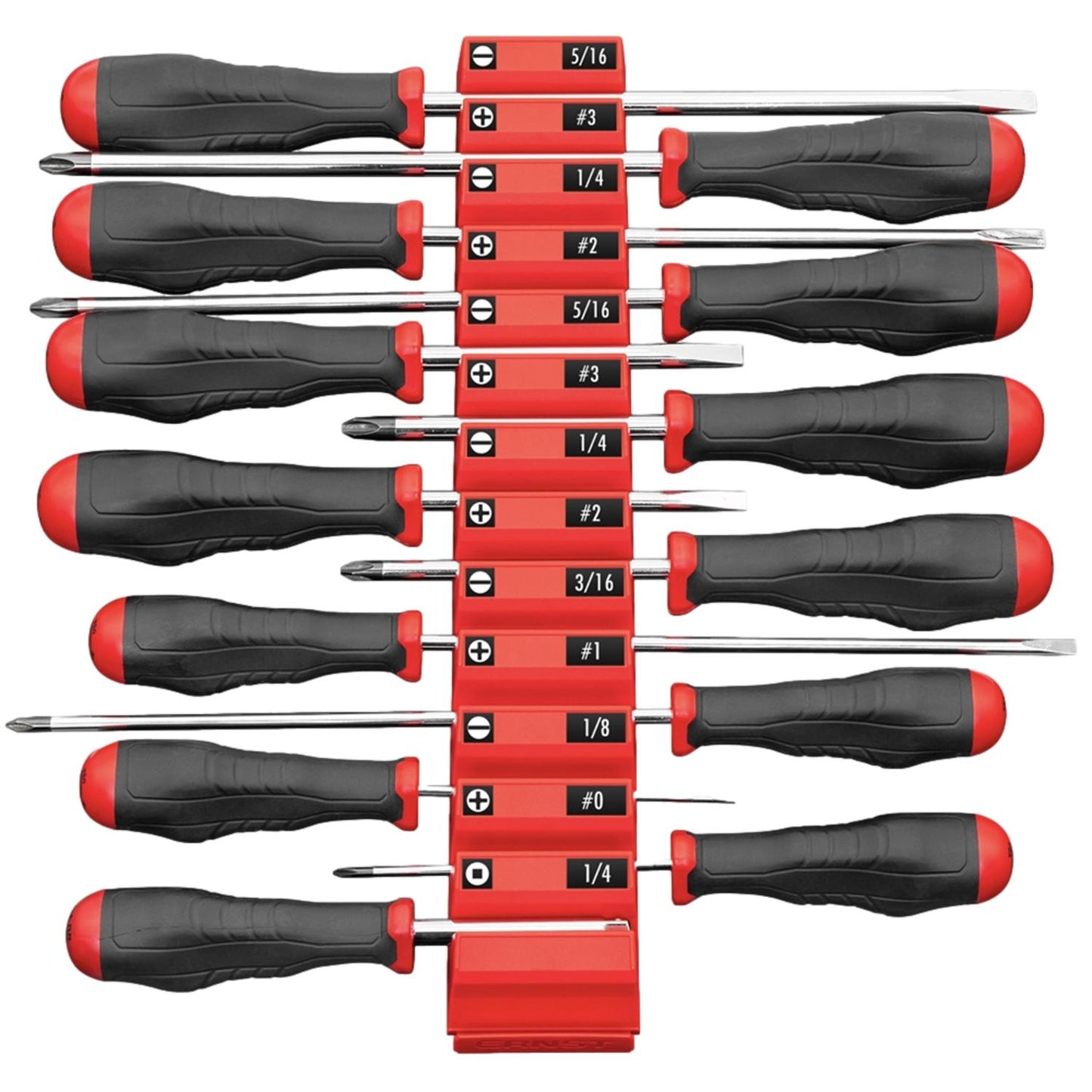 Ernst 5601M Screwdriver Pro 13 Tool Magnetic Storage Organiser Red