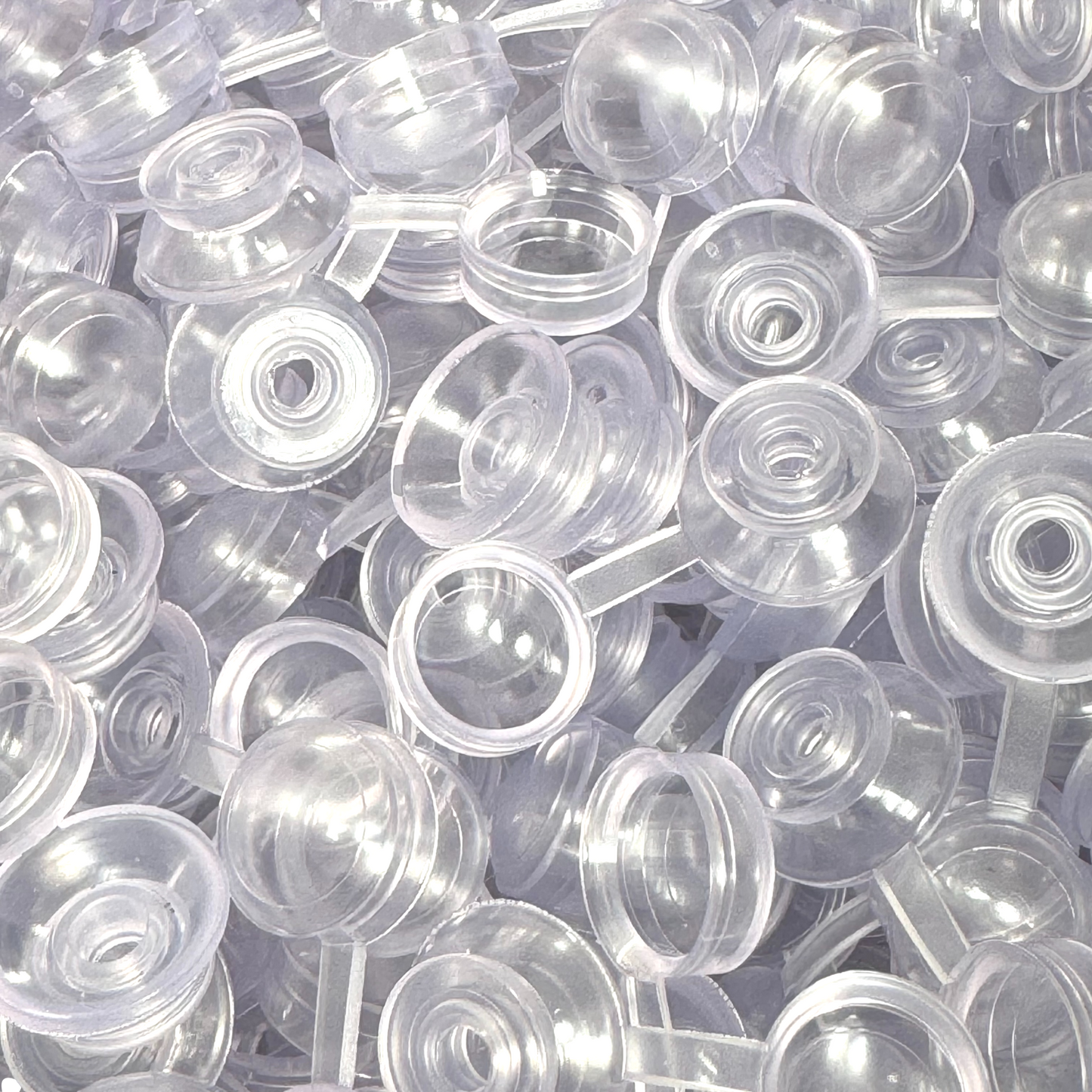 Corrugated Roofing Screw Strap Caps Clear Plastic (1000 Pack)