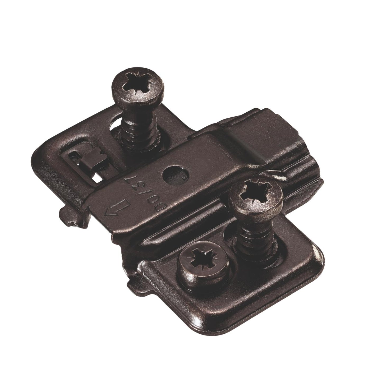 Titus T-Type 170° Black Soft Close Full Overlay Hinges & Mounting Plates (2 Pack)