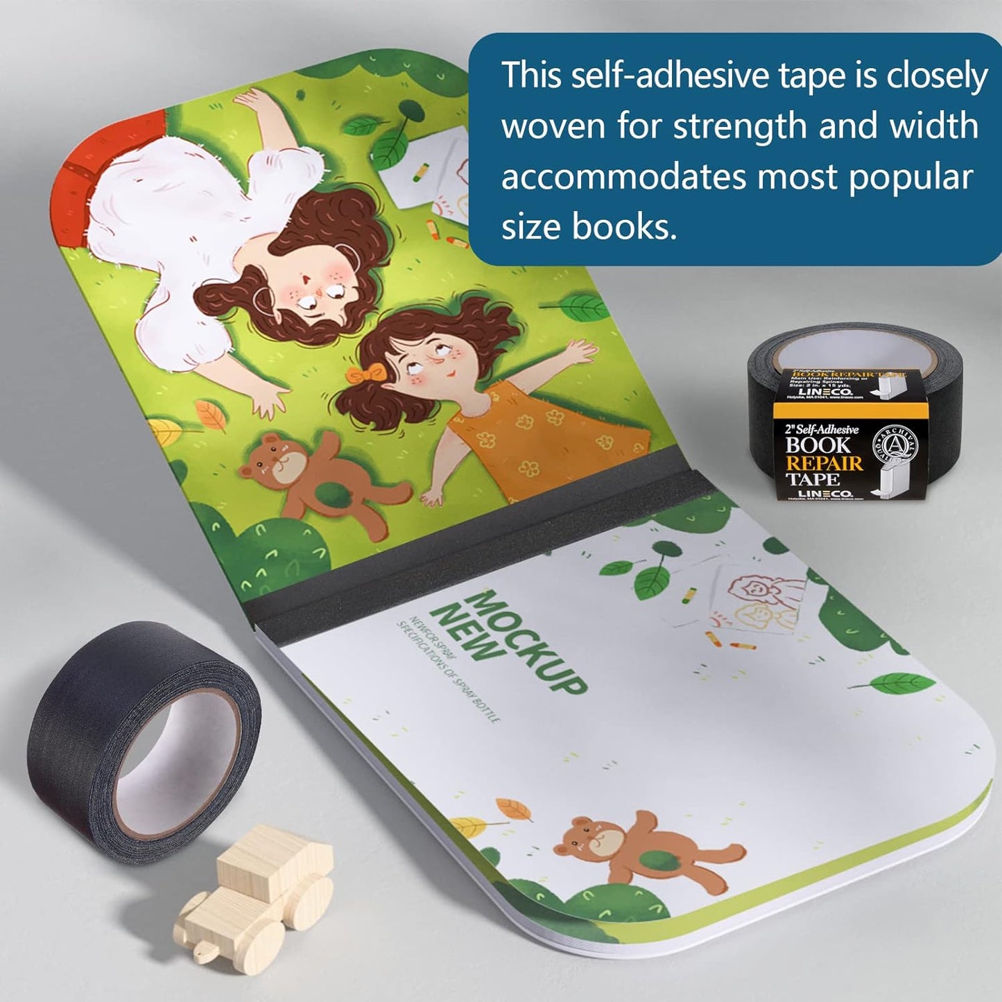 Lineco Book Repair Tape 5cm x 4.5m Self Adhesive Black