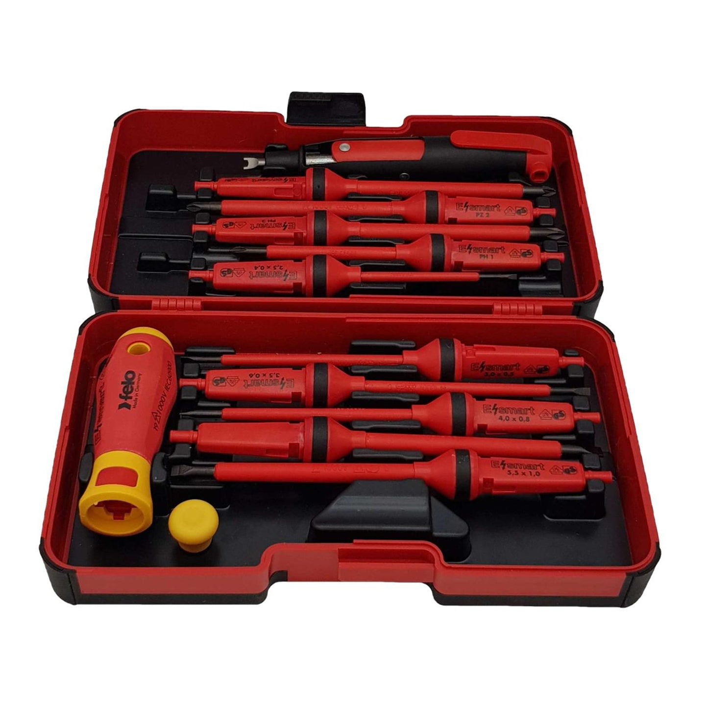 Felo E-Smart VDE Screwdriver Set Slotted/Phillips/Pozi/Torx 14 Piece