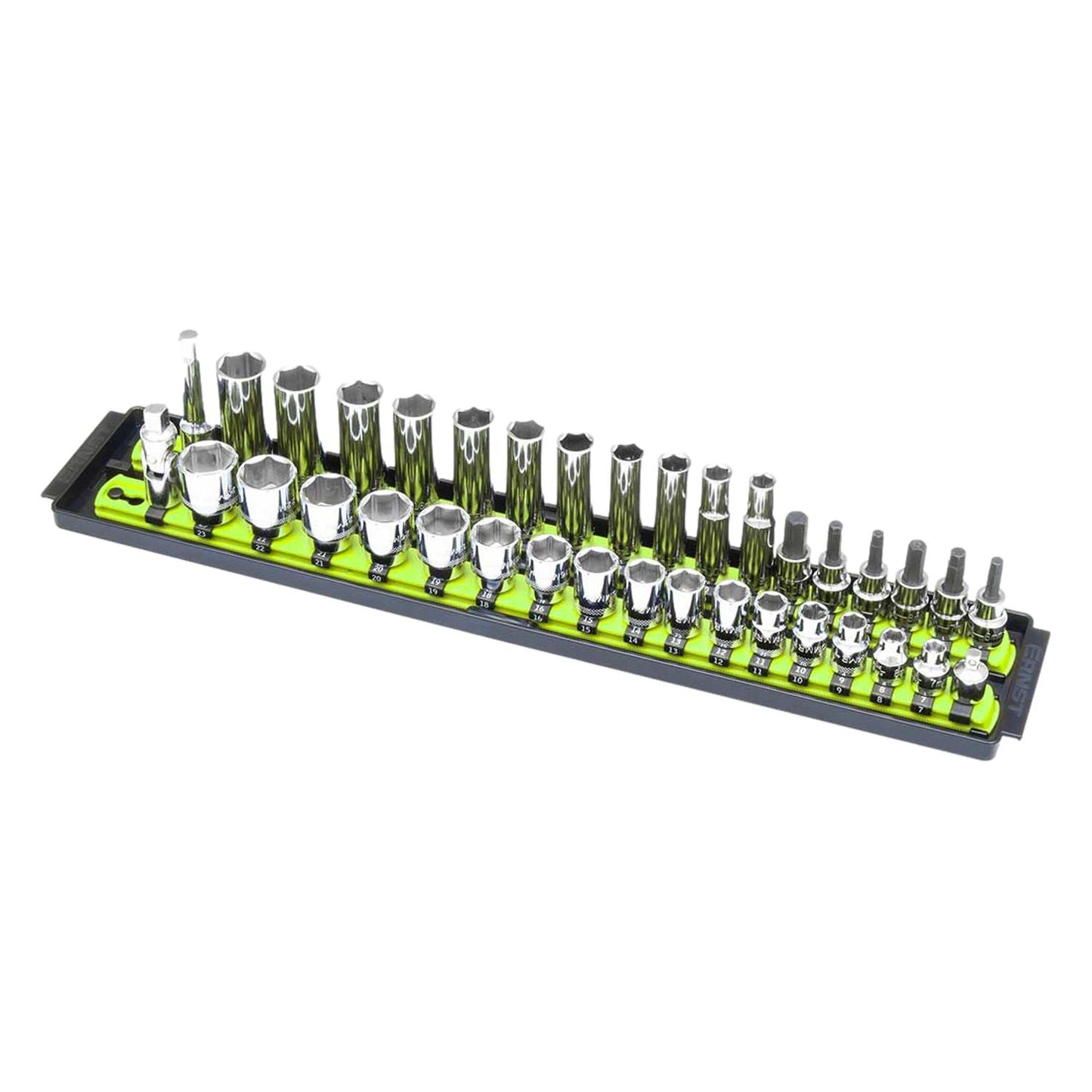 Ernst 8461HV 1/4" Socket Boss Storage Organiser Rail 2-Rail Twist Lock 18" HIVIZ