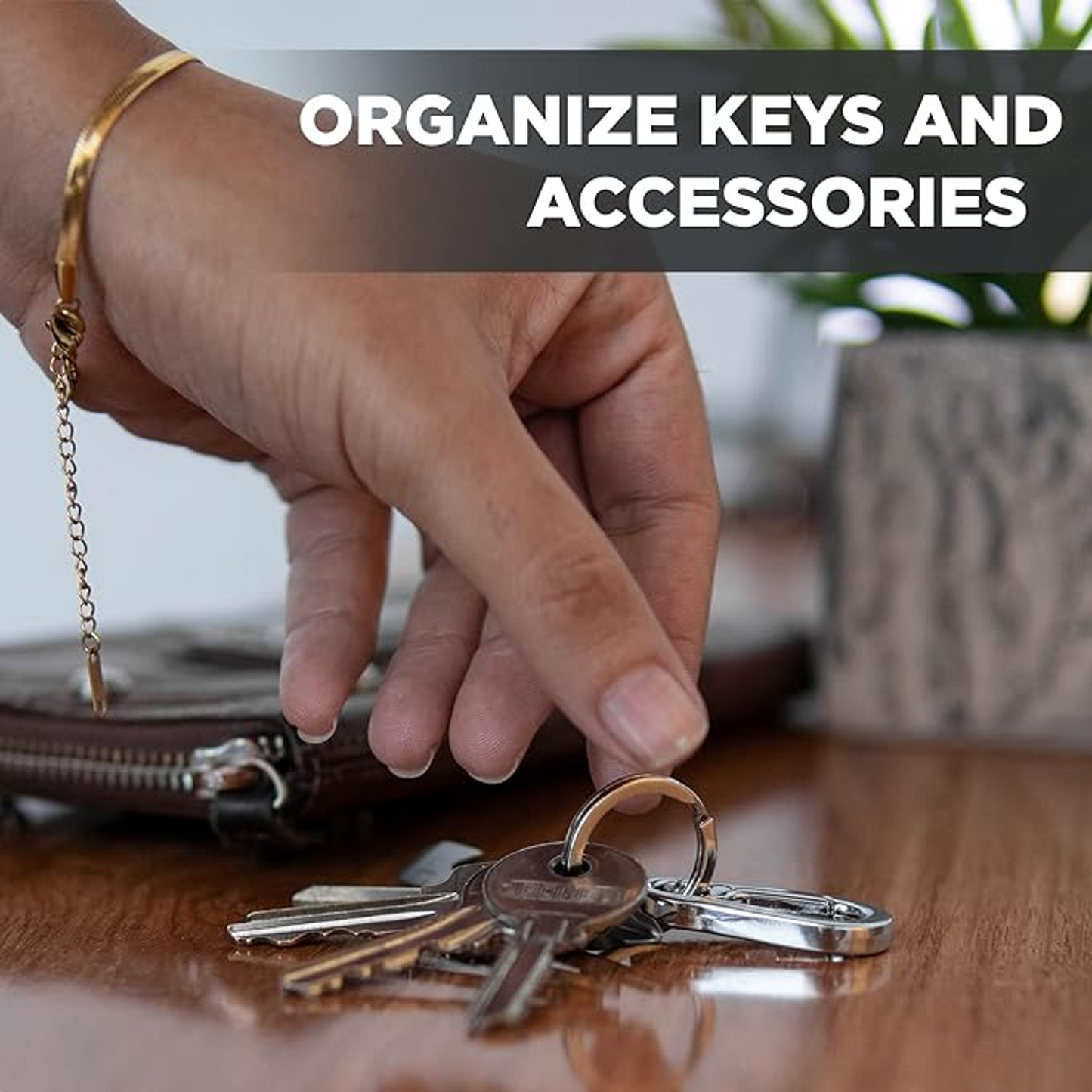 KeySmart Flat Polished Key Rings (3 Pack) Assorted Sizes