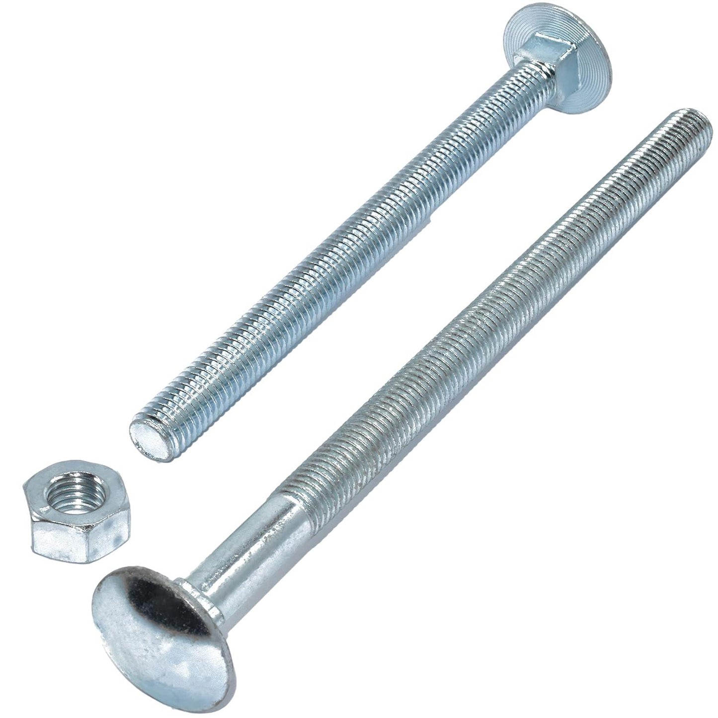 M10 x 220 Cup Square Carriage/Coach Bolt & Nuts (10 pack)