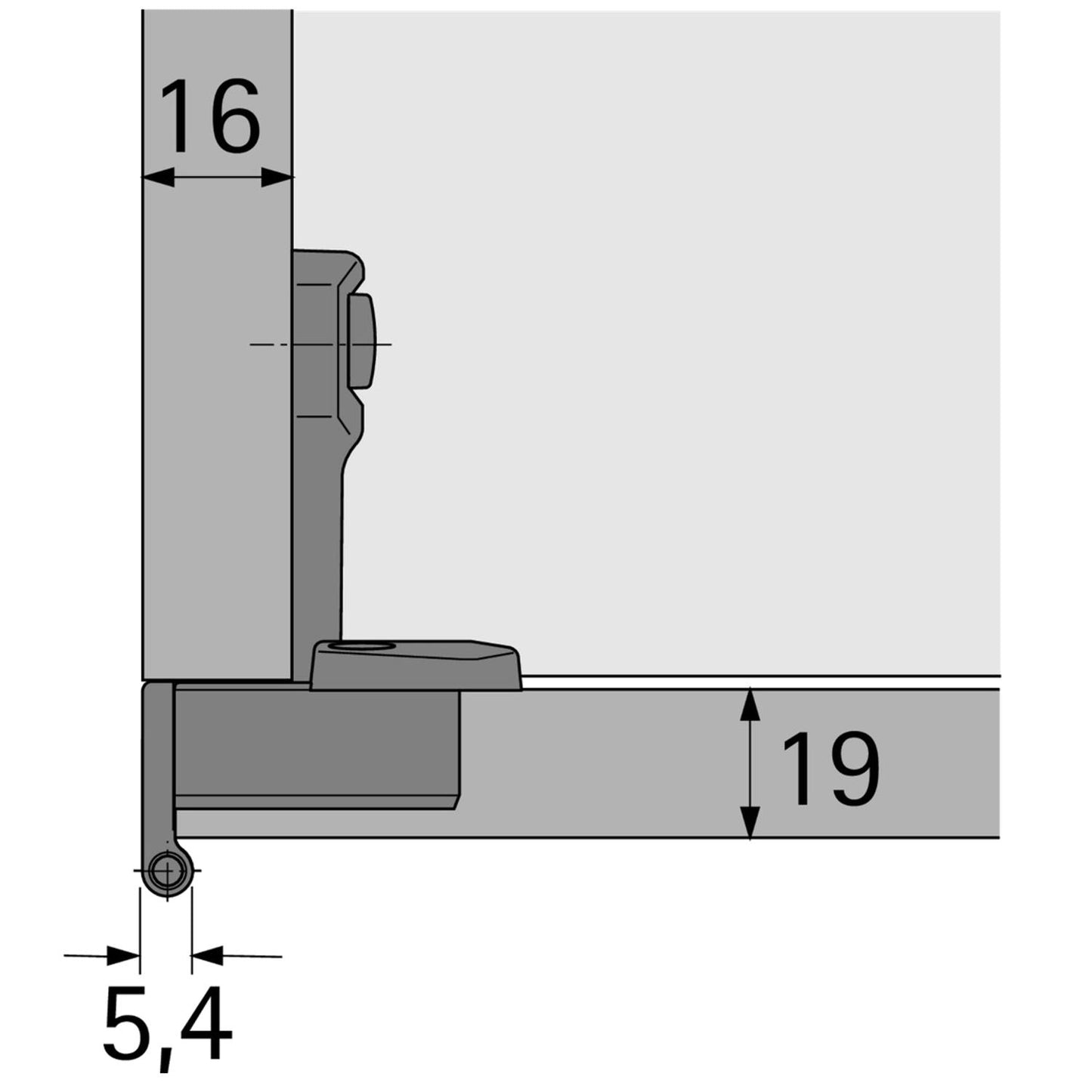 Hettich Selecta Pro 2000 Hinge 12mm Overlay