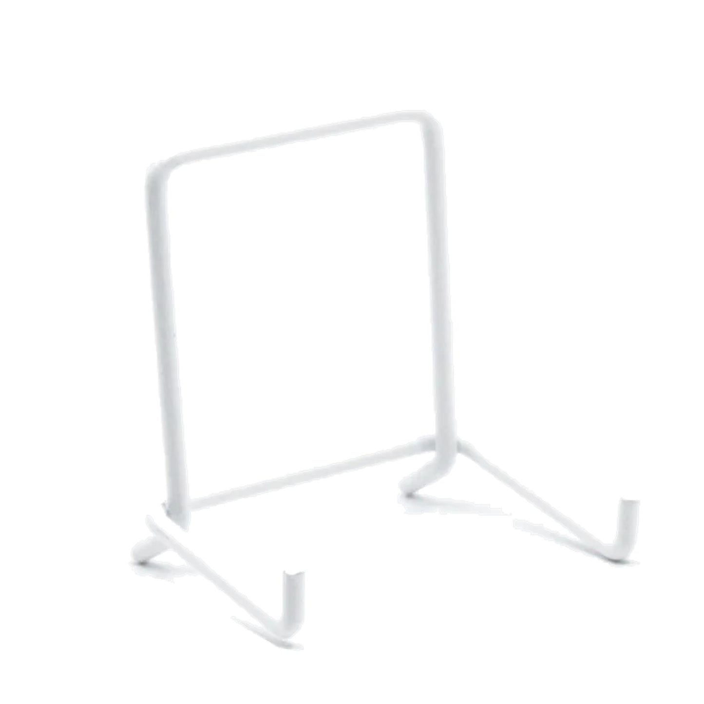 JES Very Small 65mm Wire Strut Plate Display Stand White (Size 2, 10 Pack)