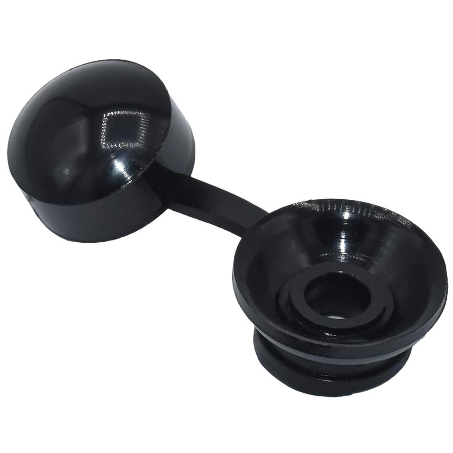 Black Roofing Strap Caps & 2.5" Woodscrews (100 Pack)