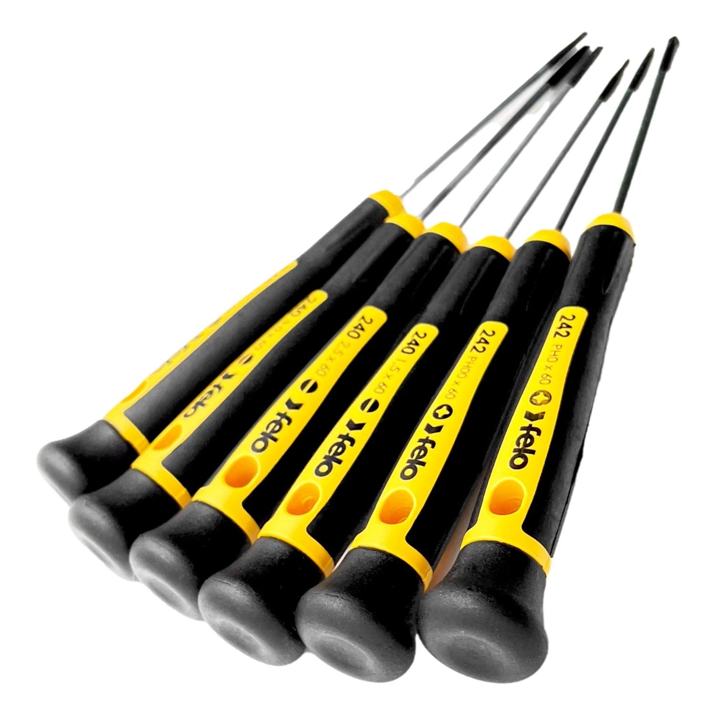Felo Screwdriver Precision Slotted/Phillips 6 Piece Set