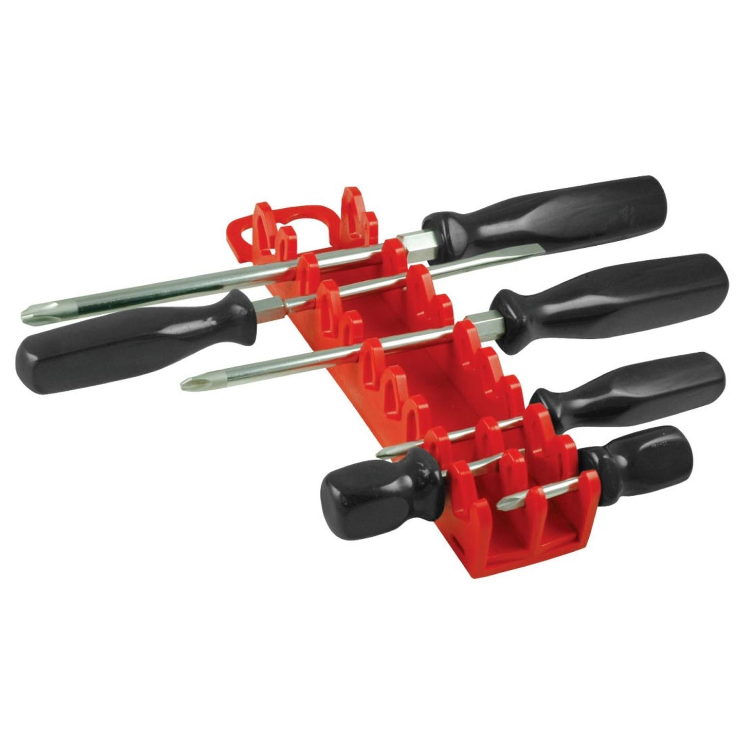 Ernst 10 Tool Screwdriver Storage Organiser Gripper Red 5310