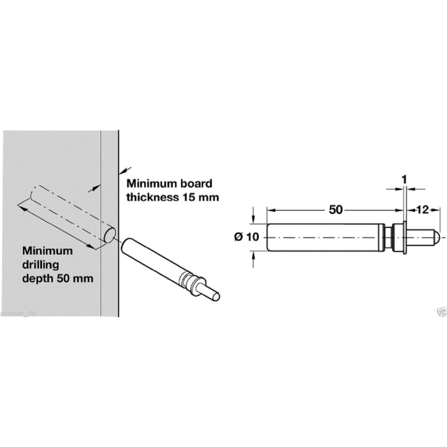 Salice Smove Soft Close Kitchen Cabinet Door Damper