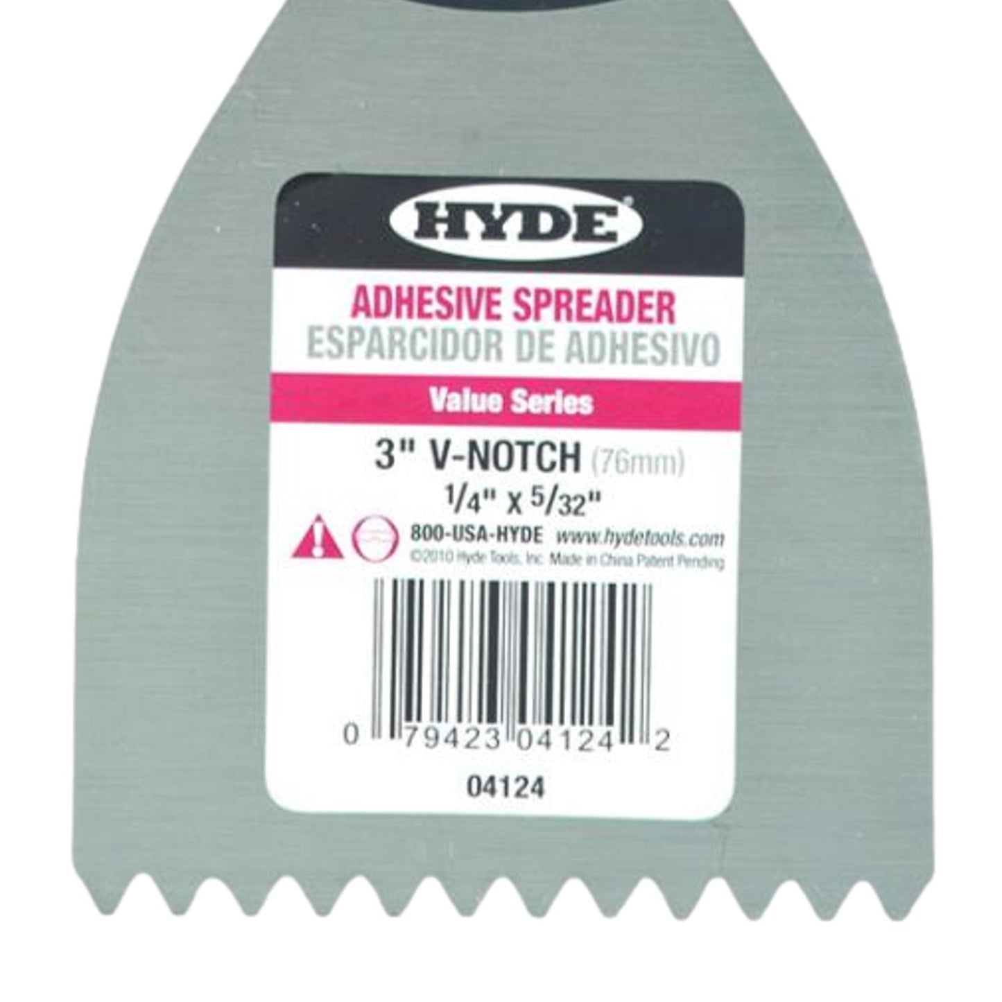 Hyde 04124 3" Notched Adhesive Spreader