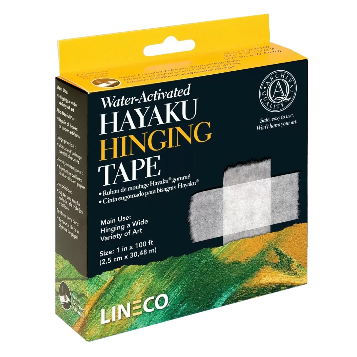 Lineco Hayaku Hinging Tape Water-Activated Adhesive 2.5cm x 30.5m