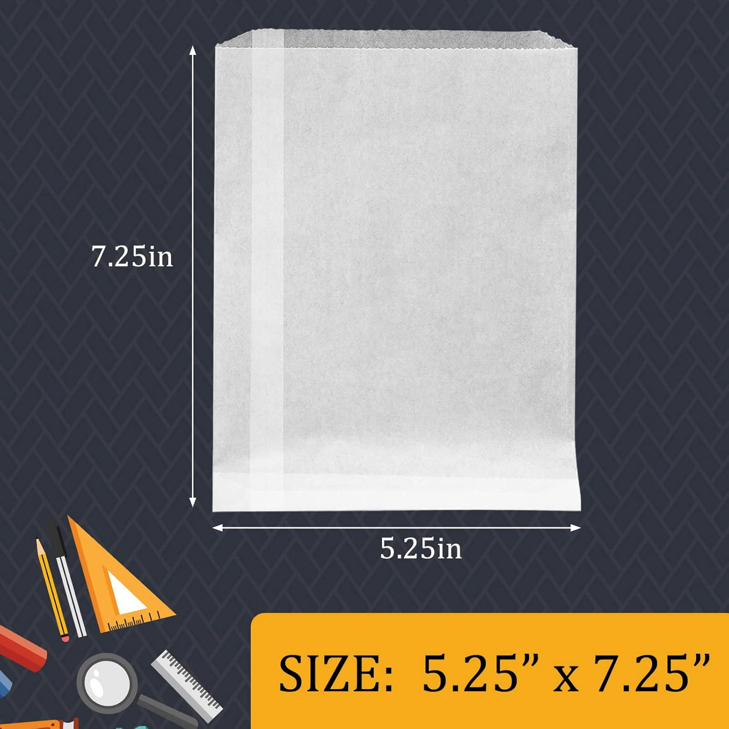 Lineco Glassine Photo Envelopes 5.25 X 7.25 (100 Pack)