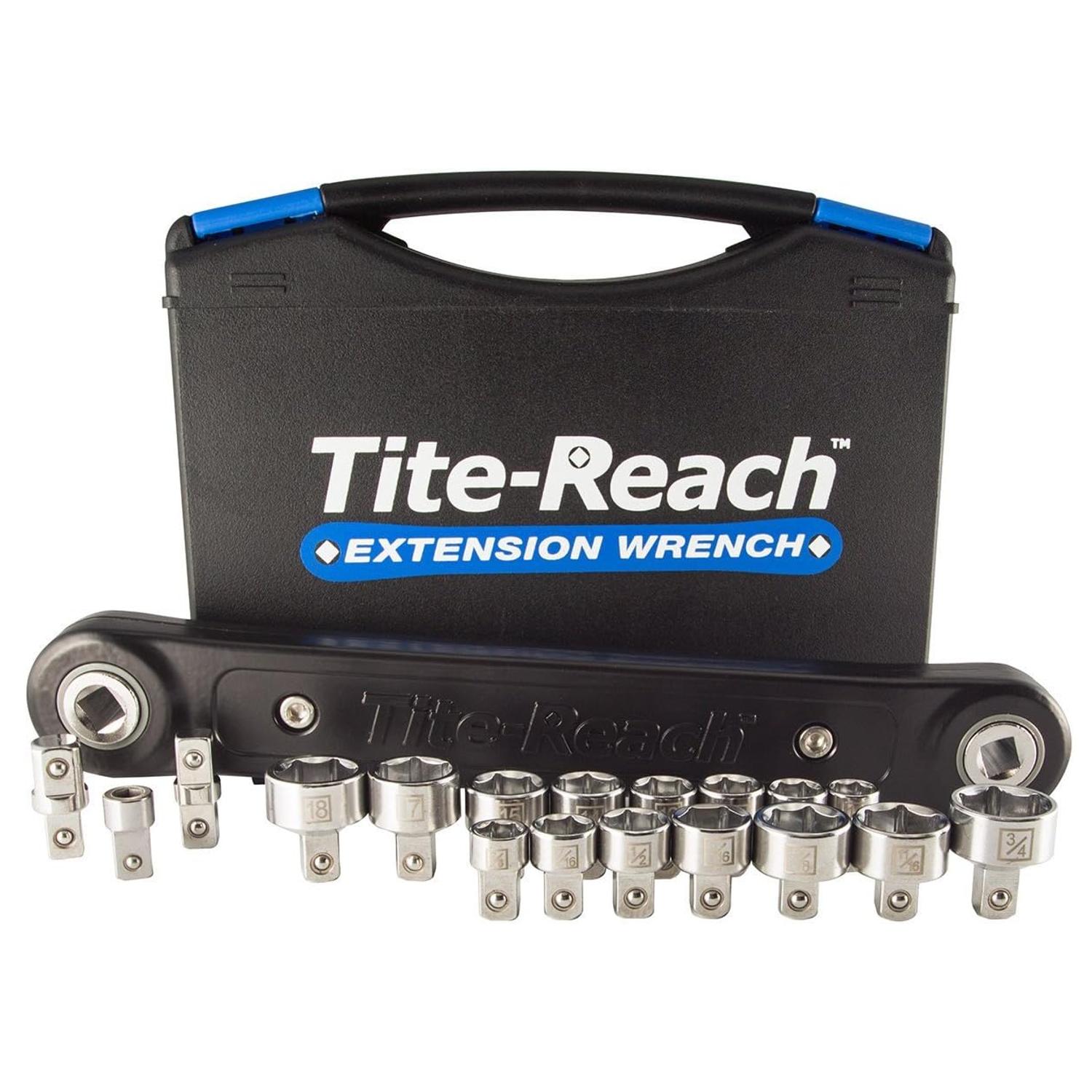 TiteReach 3/8" Pro Socket Extension Wrench & Socket Set Combo Pack
