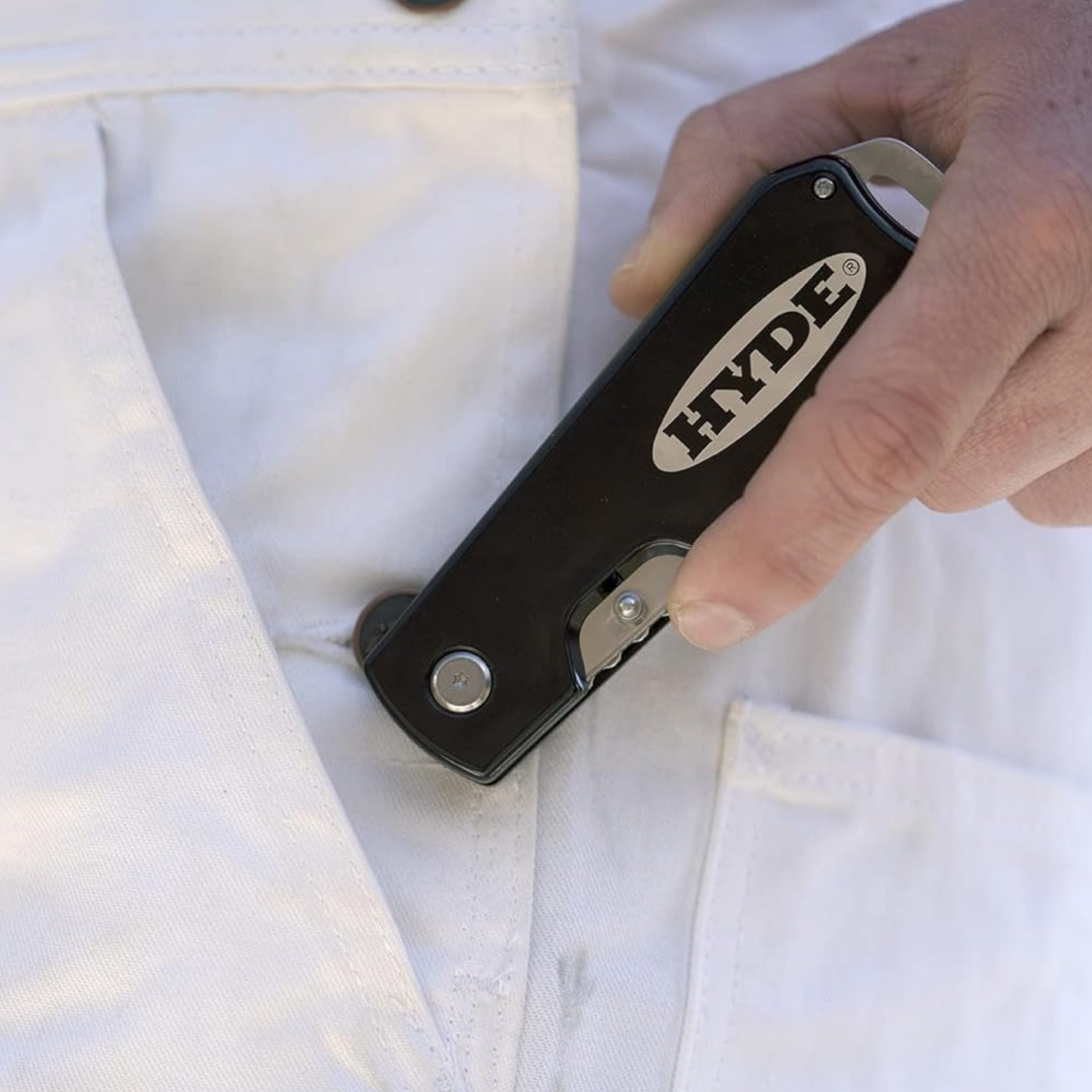 Hyde 5-in-1 Two Blade Folding Painters Tool Stainless Steel Spreader & Scraper