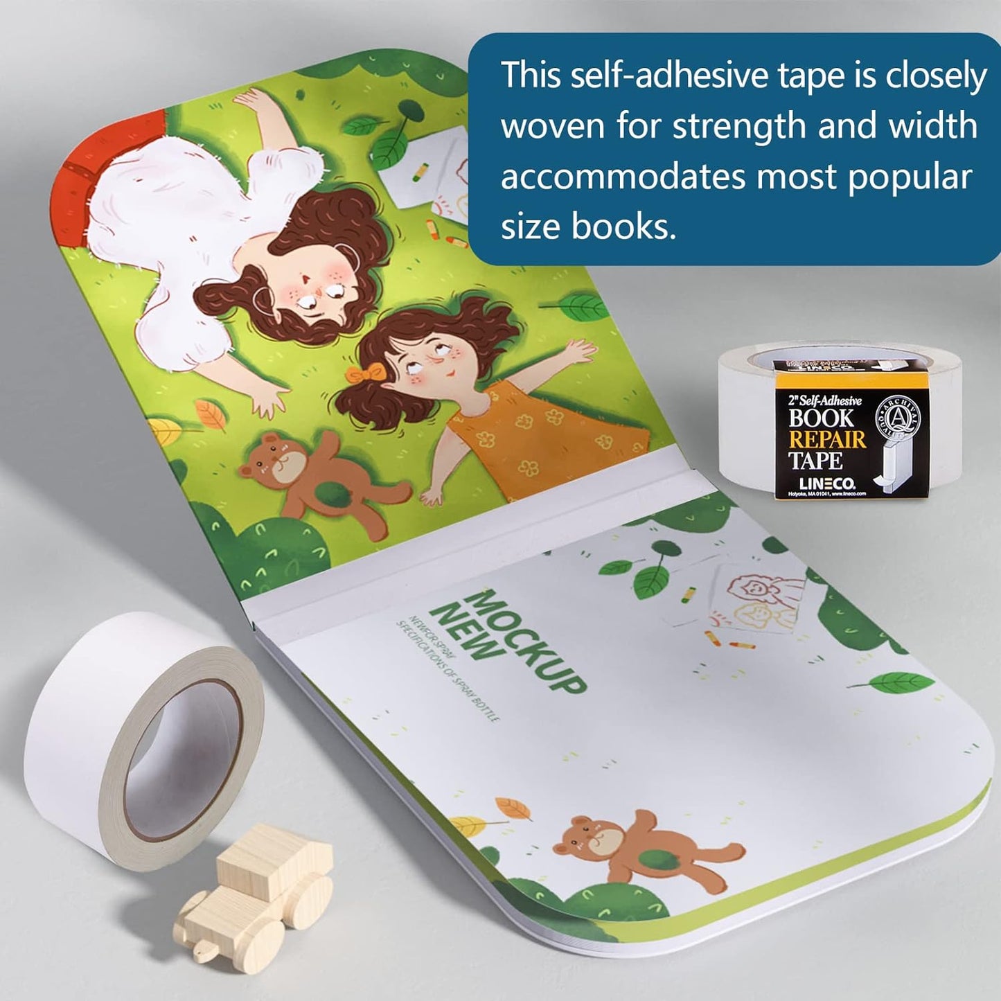 Lineco Book Repair Tape 5cm x 4.5m Self Adhesive White