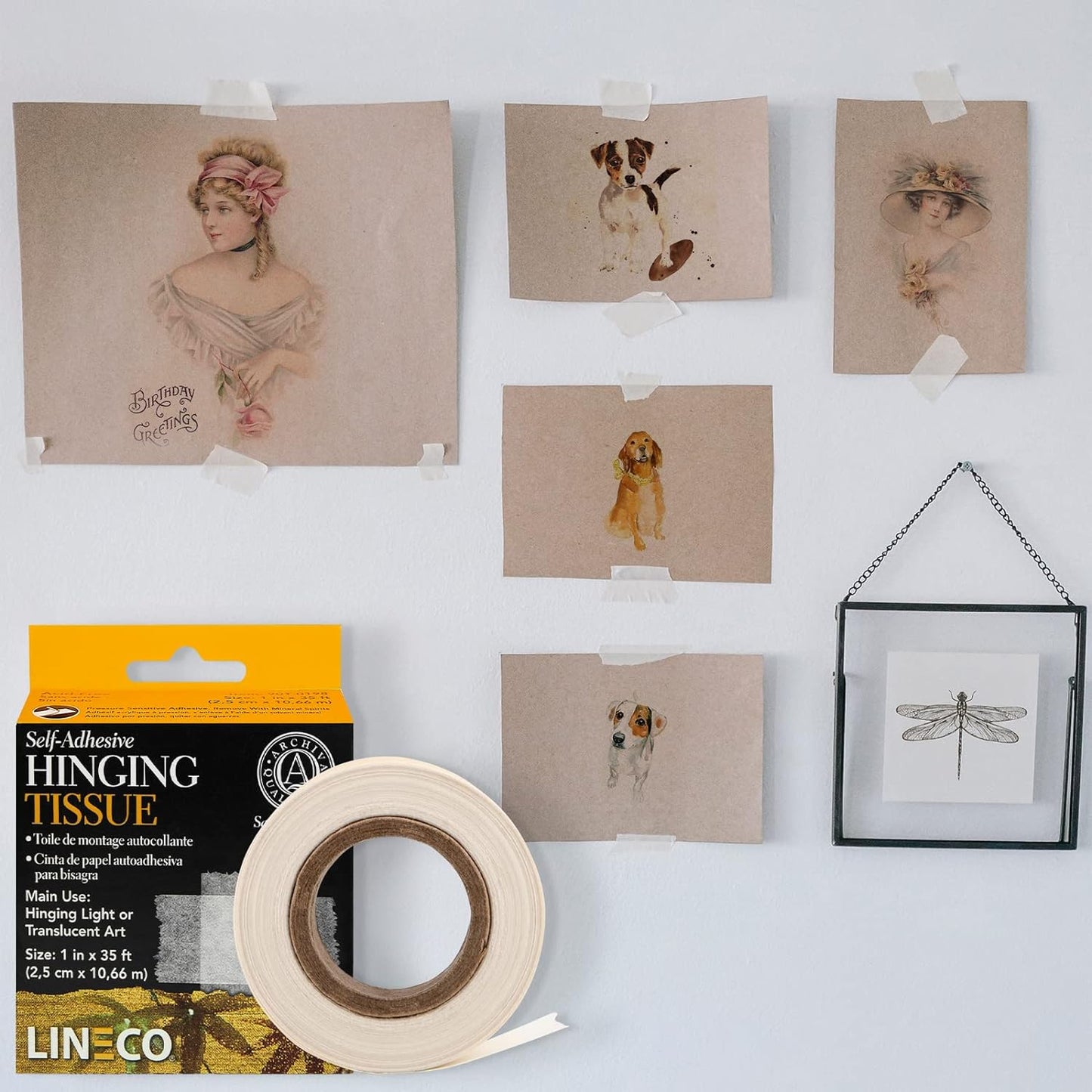 Lineco Hinging Tissue Self Adhesive 2.5cm x 10.66m