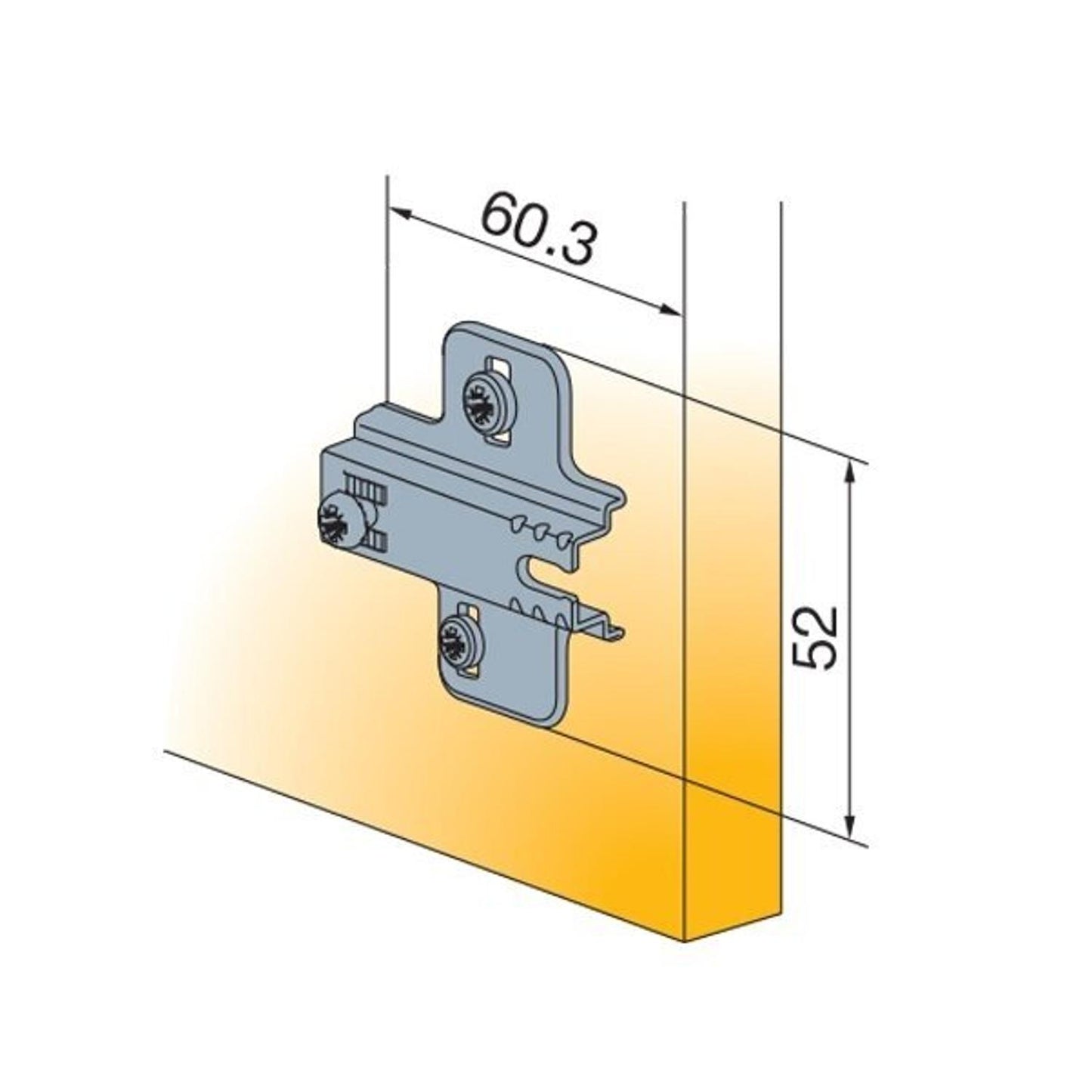 Titus B-Type Hinge Mounting Plate 244-0867-050