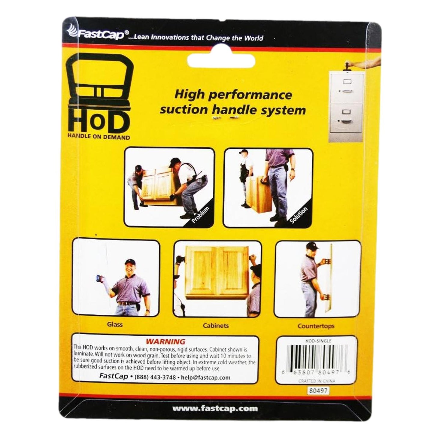 Fastcap Handle on Demand Lift With Suction Pad Black