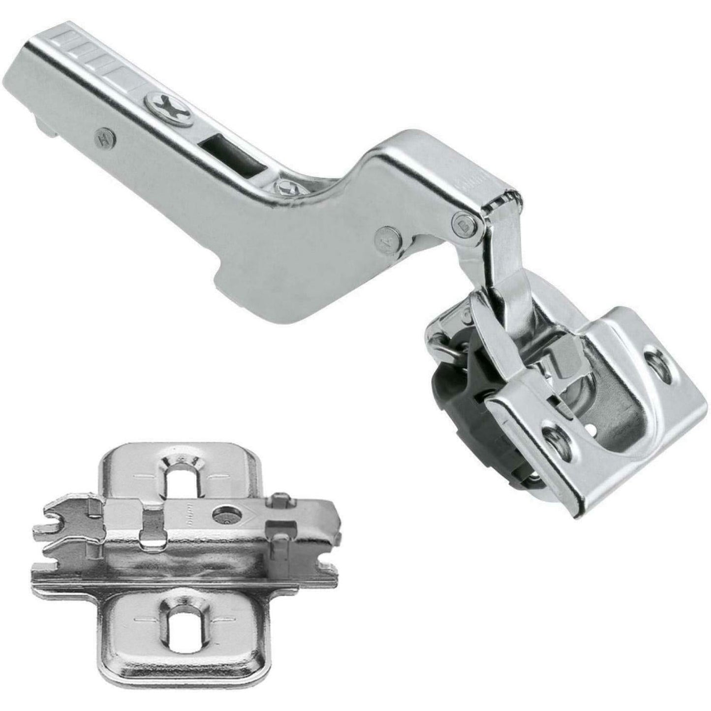 Blum 71B3750 110° Soft Close Inset Hinge & 173L6100 Mounting Plate (2 Pack)