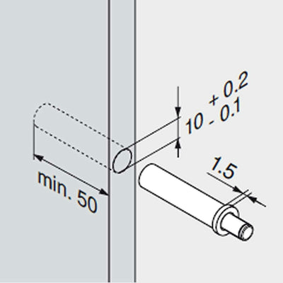 Blum 970.1002 Cabinet Soft Close Piston (Hinge Side - 10 Pack)
