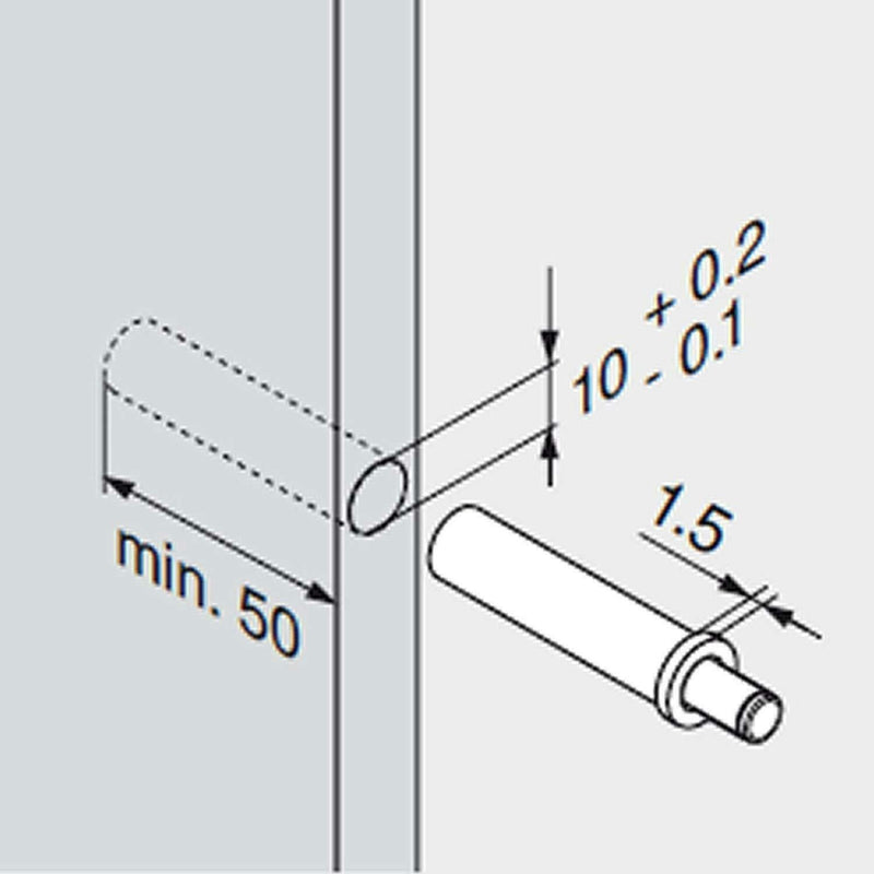 Blum 970.1002 Cabinet Soft Close Piston (Hinge Side - 10 Pack)