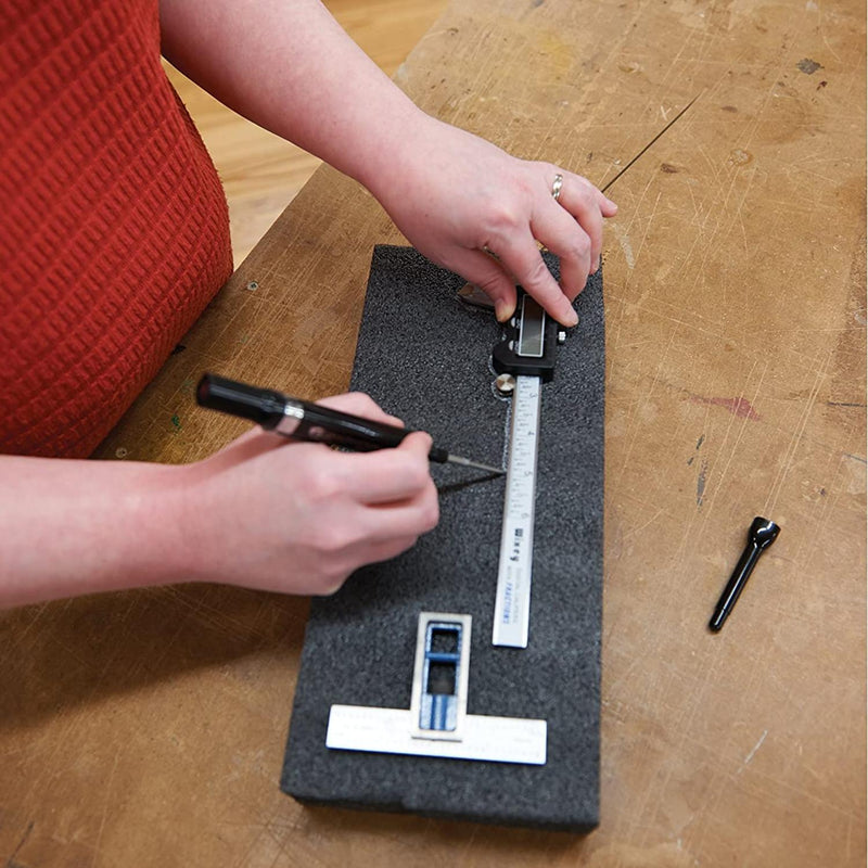 FastCap 2-in-1 Long Nosed & Chisel Tip Marker Silver 28mm