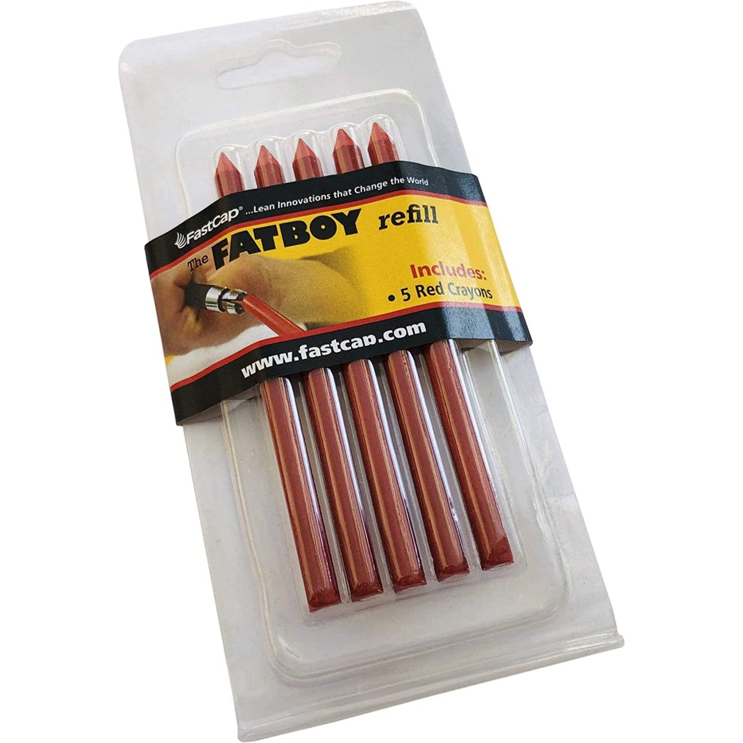 FastCap Fatboy Pencil Red Crayon Refill x 5