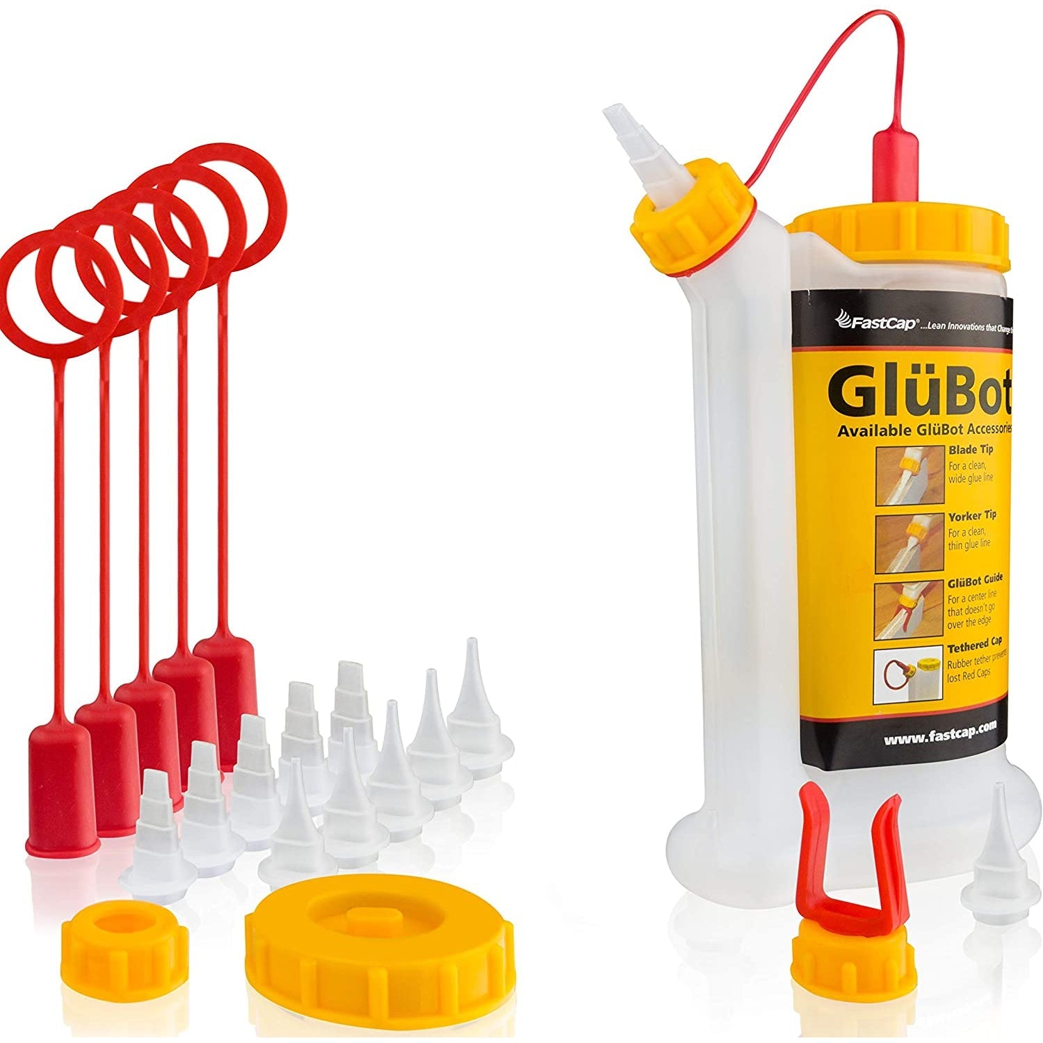 FastCap GluBot Glue Bottle Dispenser & Accessory Pack 473ml (16oz) Go