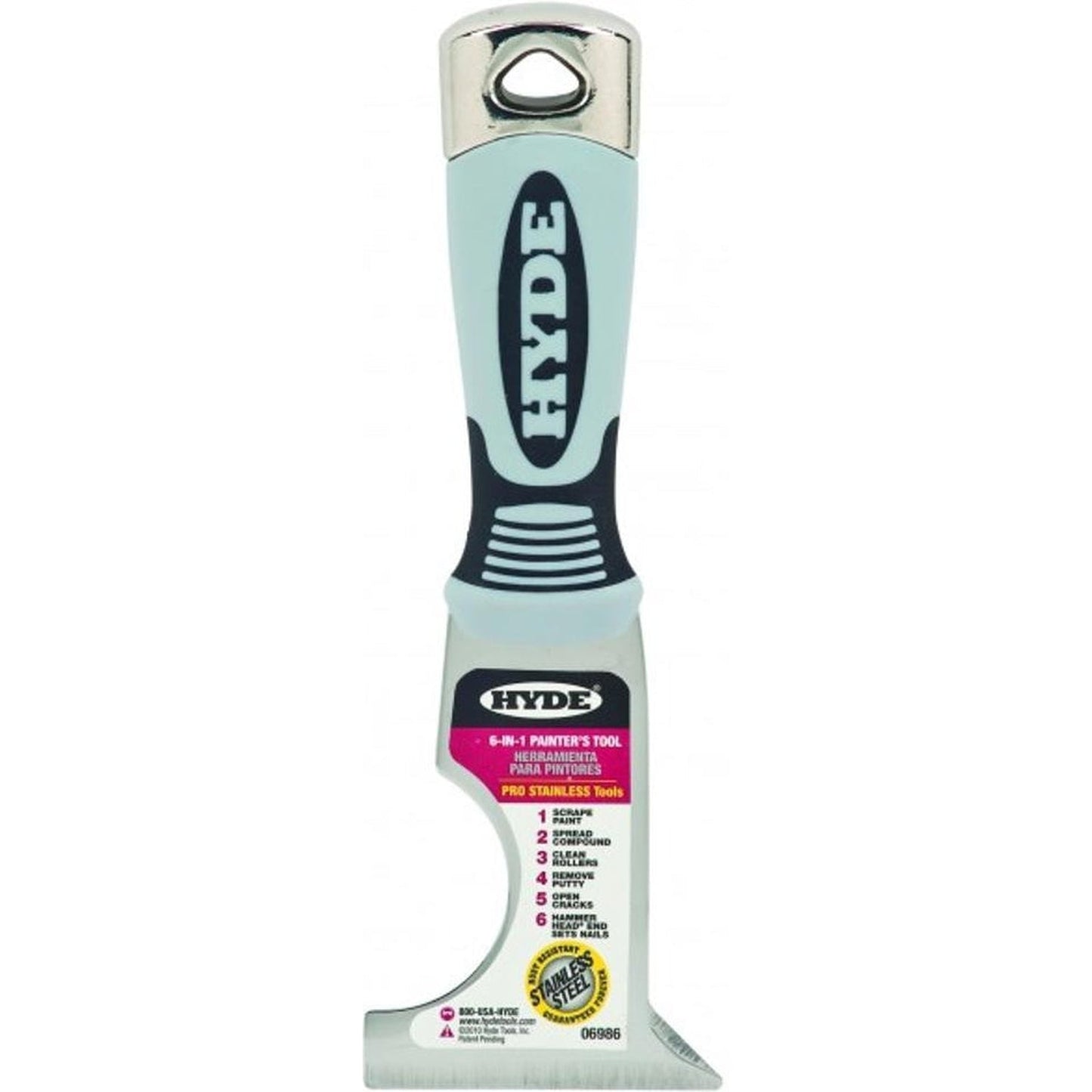 Hyde 06986 Pro Stainless Steel 6-in-1 Painters Tool 64mm (2.5")