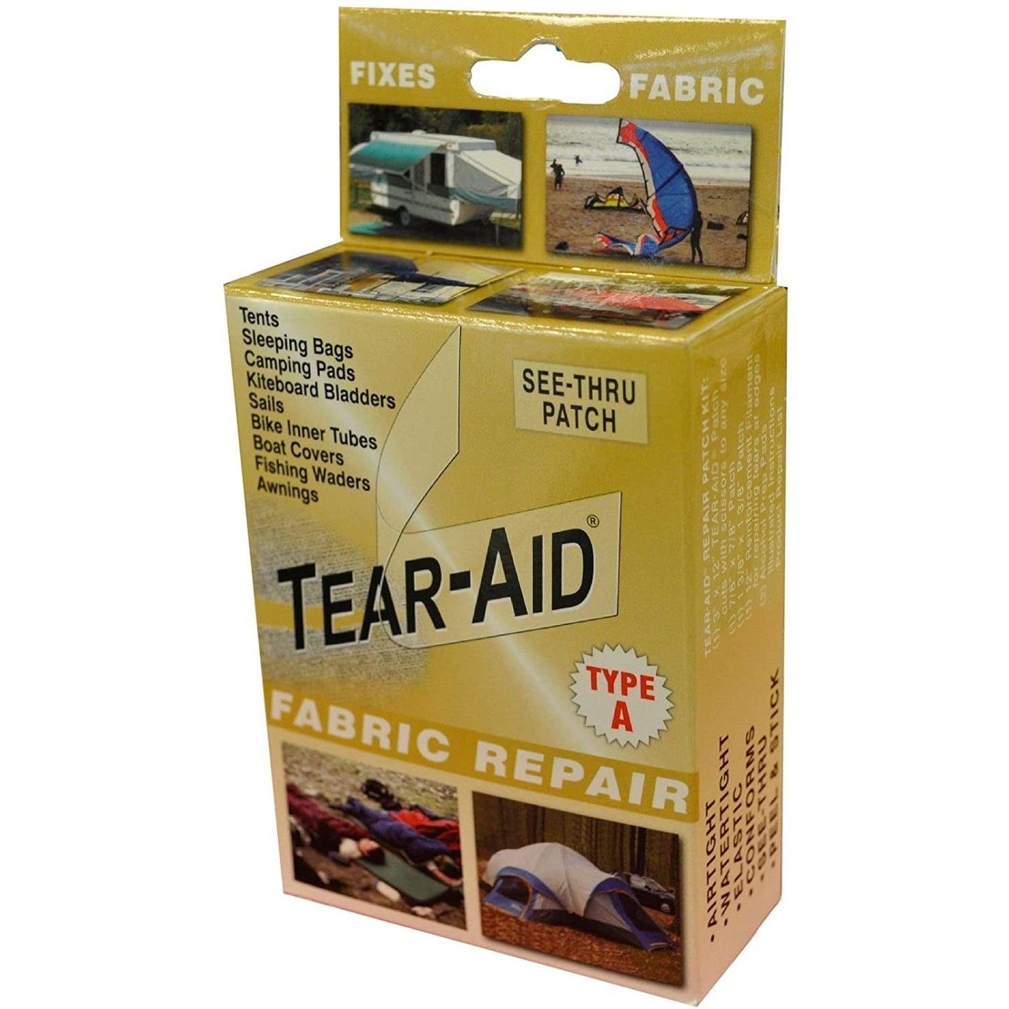Tear Aid Type A Fabric Repair Patch Kit For Tents, Canvas Etc