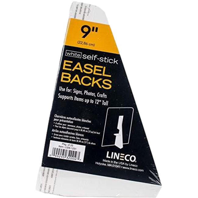 Lineco Easel Back Self Adhesive White 9" (23cm) 25 Pack 