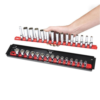Ernst 8497 1/2" Socket Boss Storage Organiser Rail 2-Rail Twist Lock 13" Blue