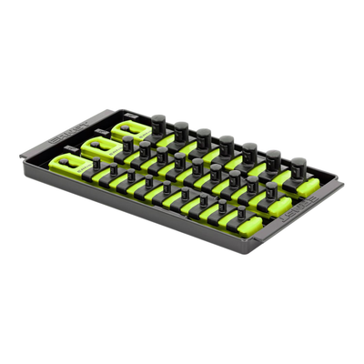 Ernst 8560HV 1/4", 3/8", 1/2" 3-Rail Socket Boss Storage Organiser Twist Lock 8" Hi-Viz