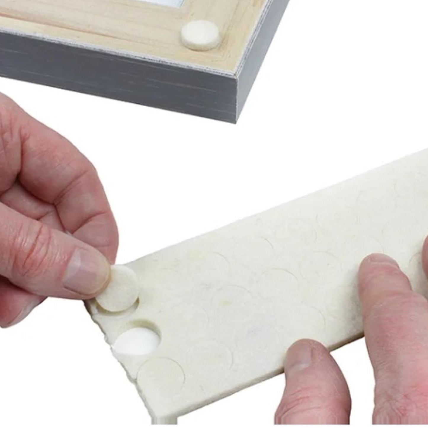 90 x Wool Felt Wall & Floor Furniture Protection Pads Picture Frame 16mm x 3.8mm