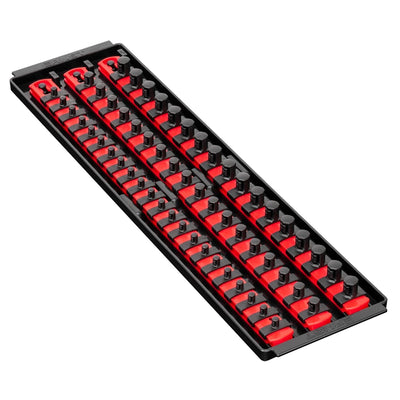 Ernst 8450 3-Rail Socket Boss Storage Organiser Rail® 18" Red