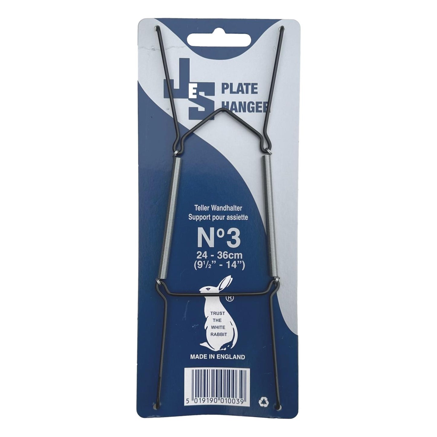 JES Hanging Plate Wire BLACK No 3 (24cm-36cm)	