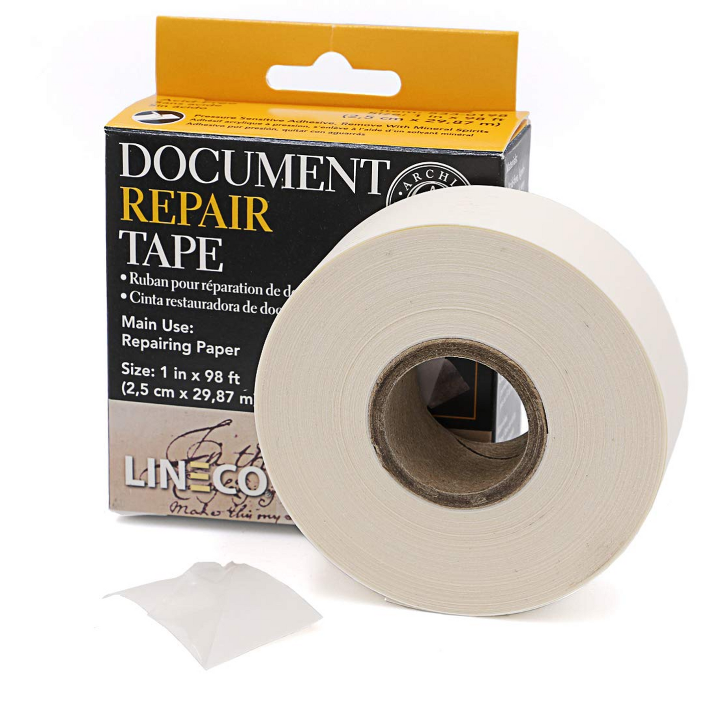 Lineco Transparent Document Repair Tape Self Adhesive 2.5cm x 30m