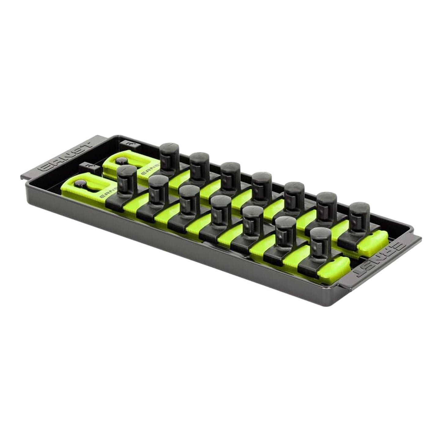 Ernst 8563HV 1/2" Socket Boss Storage Organiser 2-Rail Twist Lock 8" Hi-Viz