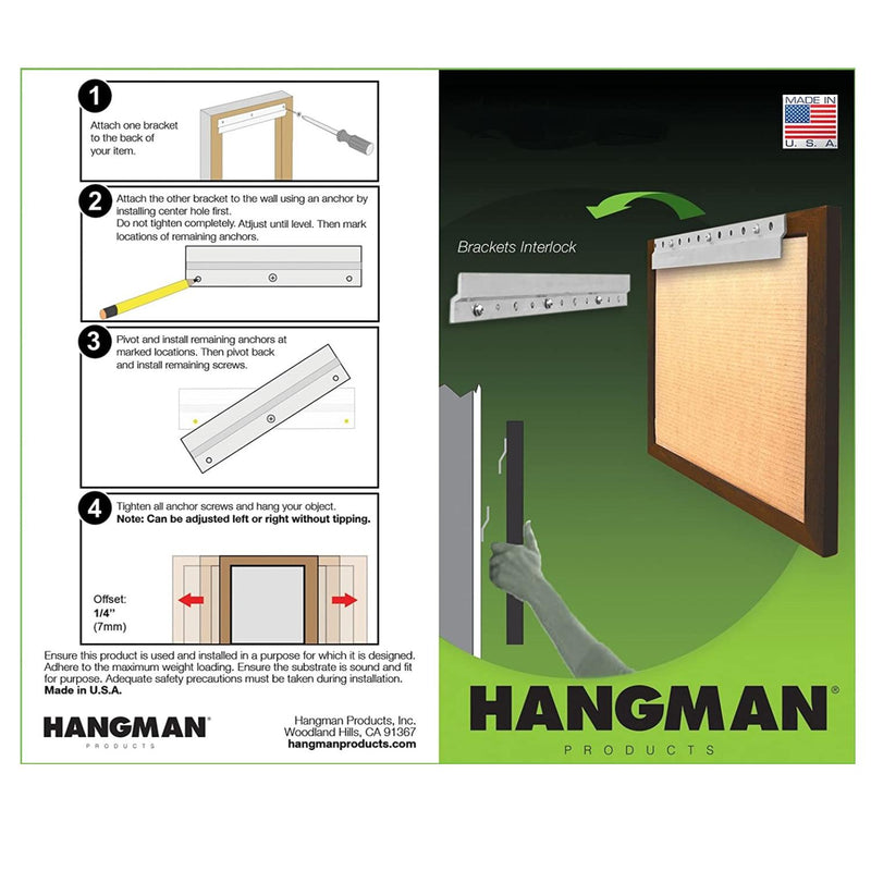 Hangman Heavy Duty Z Bar Hanger Picture & Mirror Hanging 114cm (45") Z-45