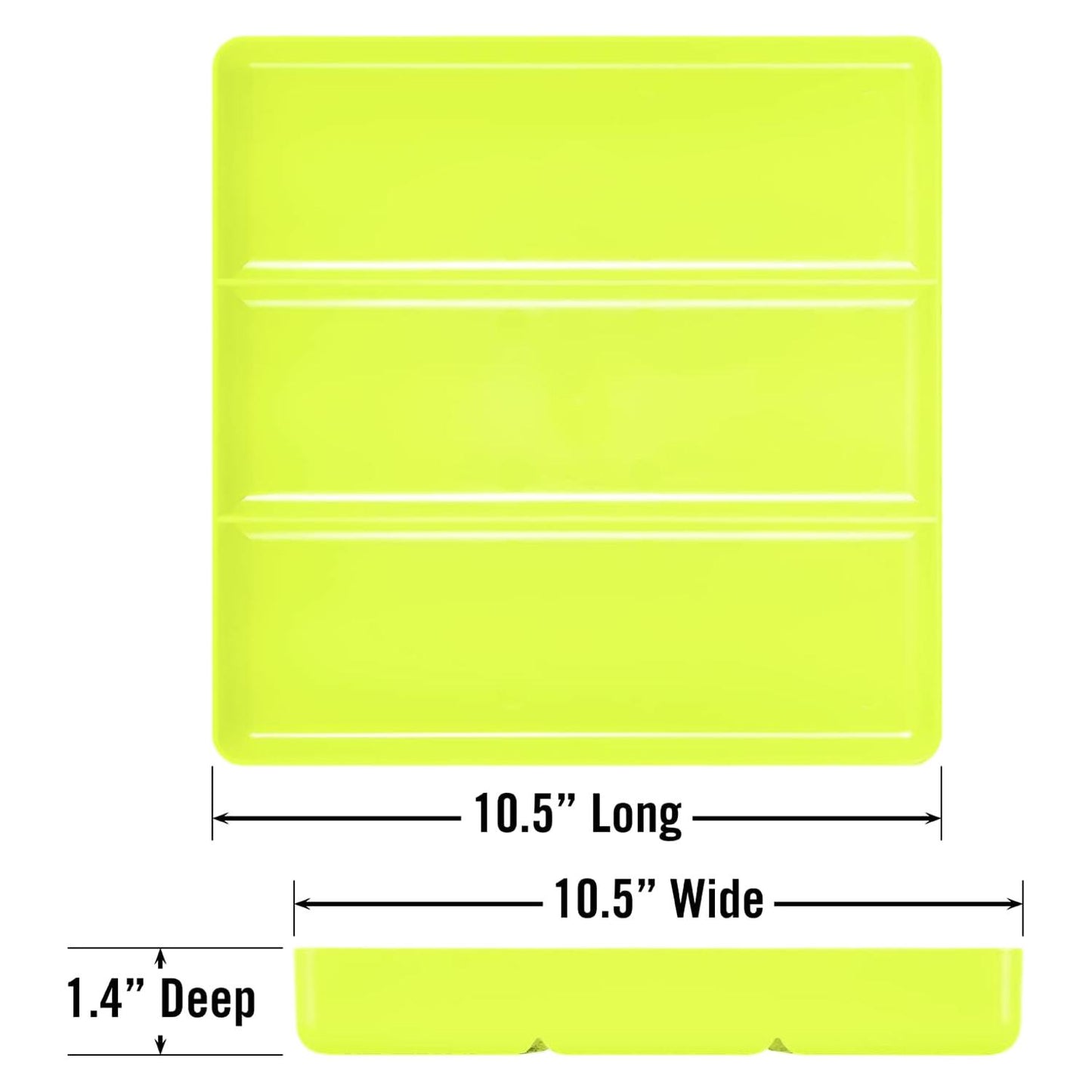 Ernst 5023HV Tool Organiser Tray Hi-Viz 3 Compartment 