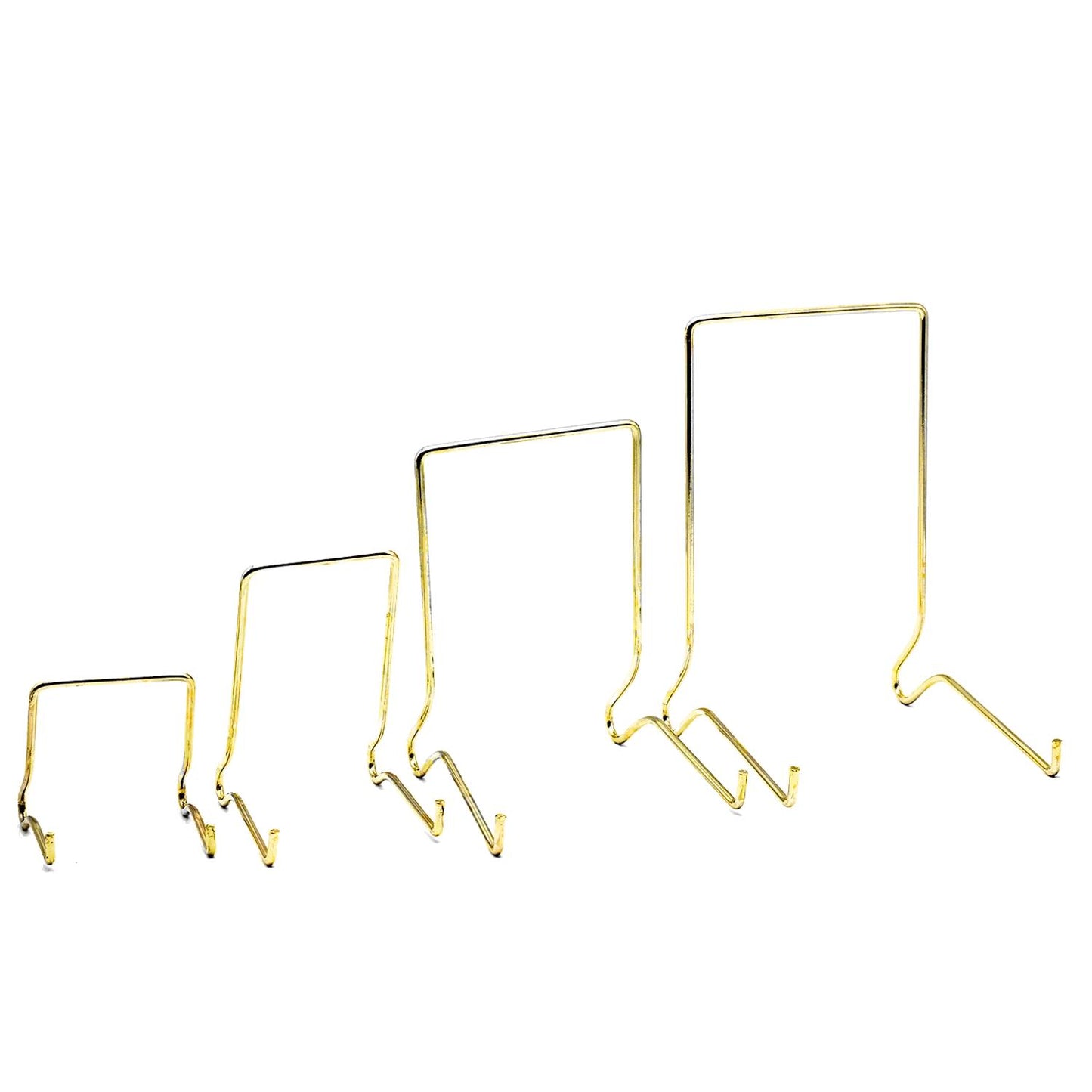 JES Large 140mm Wire Plate Stand Brassed (Size 3, 10 Pack)