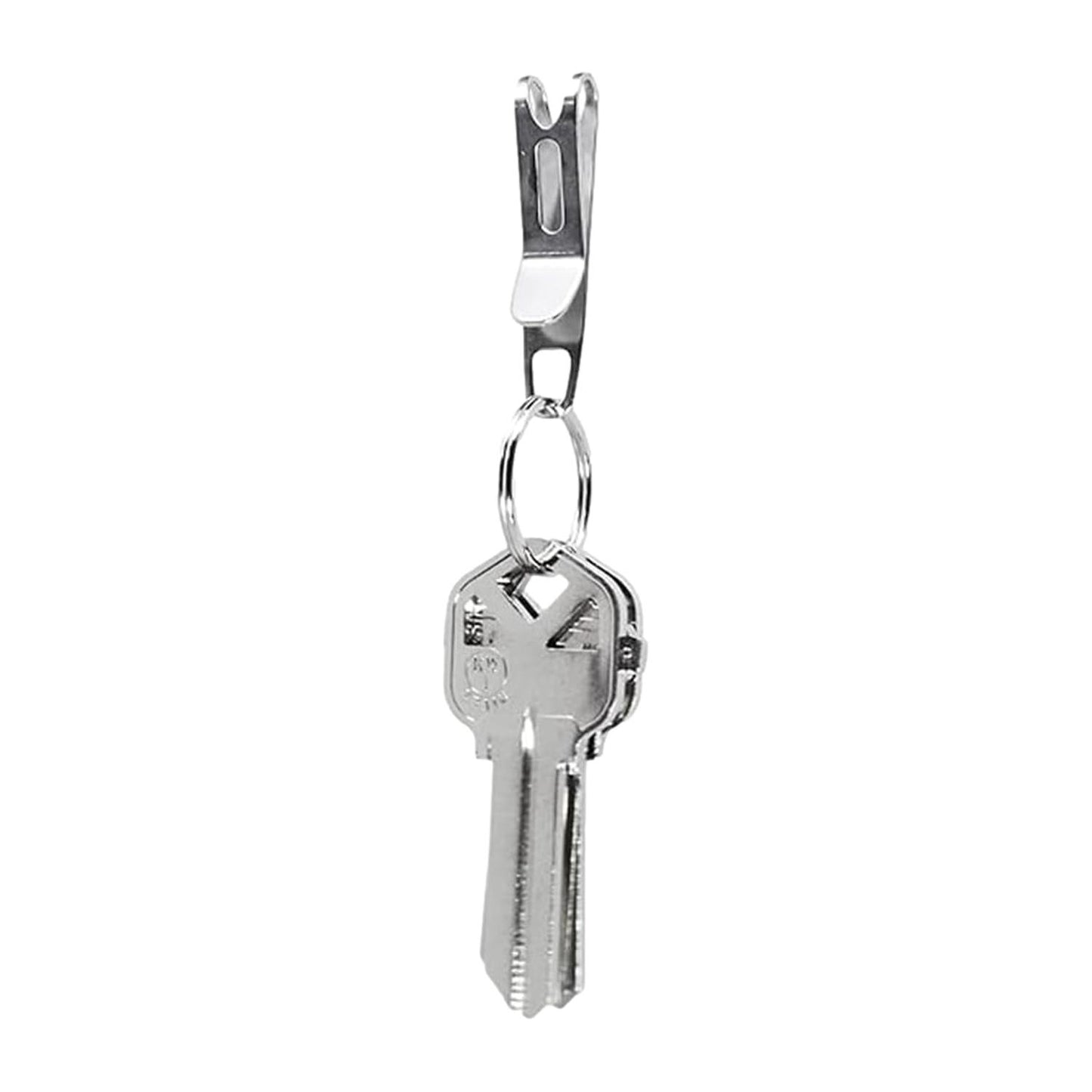 KeySmart NanoClip Pocket Purse Key Clip Keyring Stainless Steel