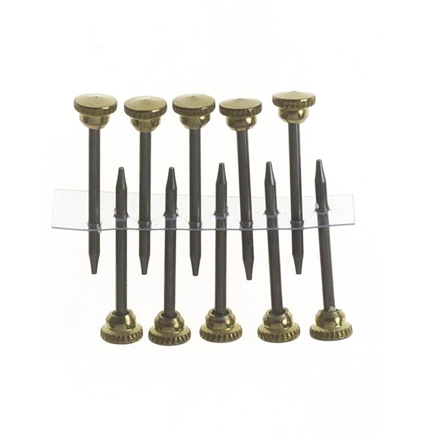 X-Hooks No.2 Medium Brass Plated Picture Hooks (Pack of 40)