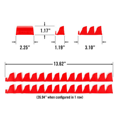 Ernst 5612 Screwdriver Pro 26 Tool Storage Organiser Red