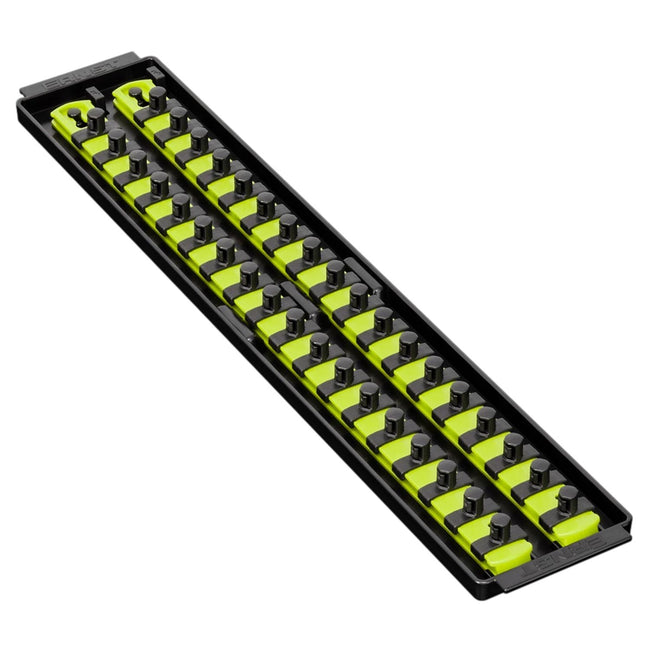 Ernst 8462HV 3/8" Socket Boss Storage Organiser Rail 2-Rail Twist Lock 18" HIVIZ